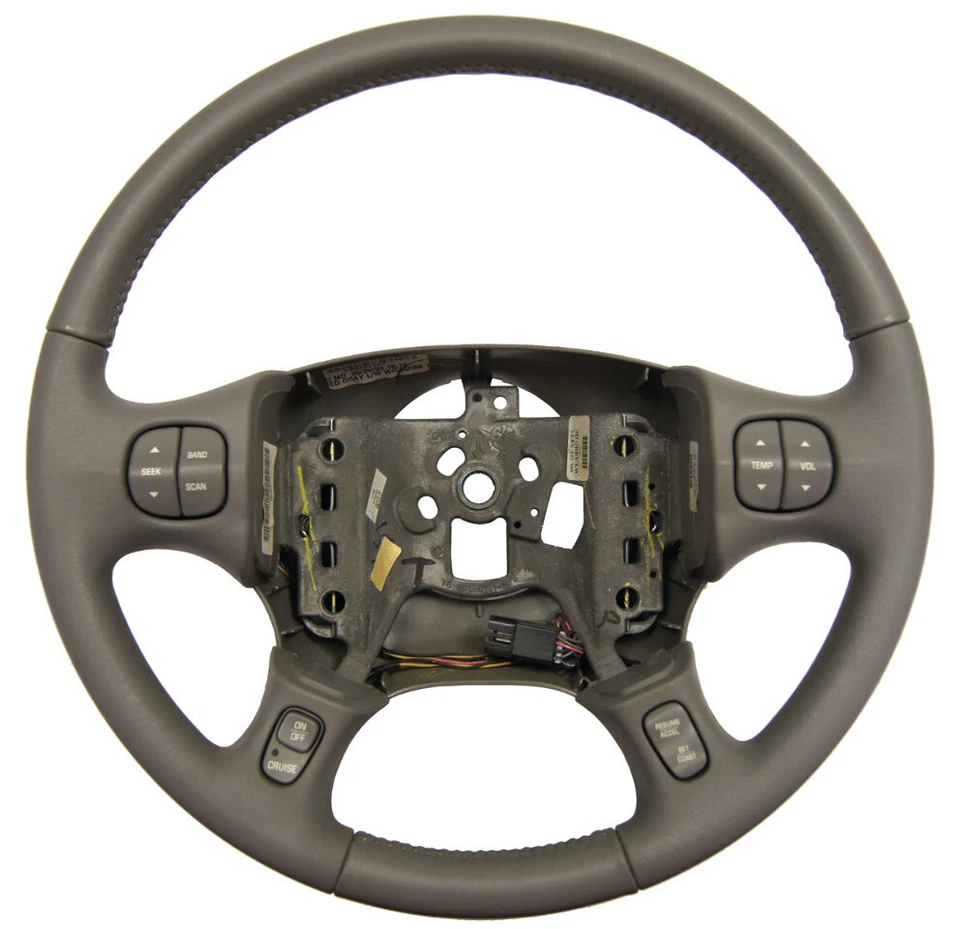 2000-2005 Buick LeSabre Steering Wheel Grey Leather New 25757141 25748179 - Image 1 of 4