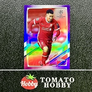 TOPPS CROMO UEFA 2020-21 ROBERTO FIRMINO/250 REFRACTOR MORADO Liverpool - Imagen 1 de 2
