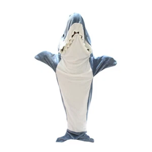 Shark Blanket Adult Super Soft Cozy Flannel Wearable Blanket Role Play Costume - Picture 1 of 14