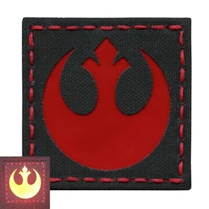 star wars rebel alliance reflective red moral laser touch fastener patch - Bild 1 von 5