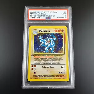 PSA 9 Machamp 8/102 Cosmos Holofoil 2 Player CD Base Set Graded Pokemon Card - Picture 1 of 3