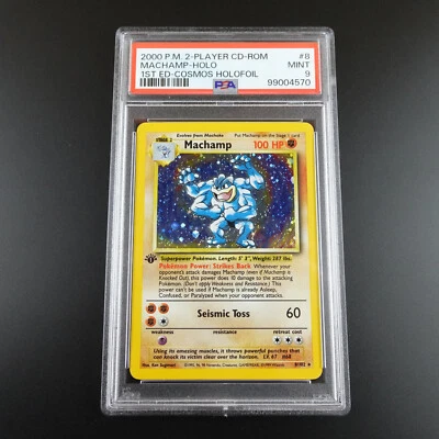 PSA 9 Machamp 8/102 Cosmos Holofoil 2 Player CD Base Set Graded Pokemon Card - Image 1 of 3