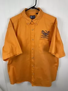 Harley Davidson Hemd XL bestickt orange Knopfleiste Kurzarm Panama City - Bild 1 von 10