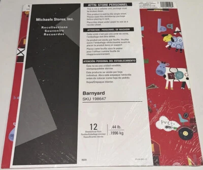 Michael’s Stores 12 Piezas Álbum de Recortes Papel Recuerdos BARNYARD SKU 198647 Foto 1 de 2