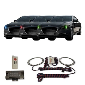 Kit de halo de faros RF multicolor RGB para Hyundai Genesis 15-16 - Imagen 1 de 6