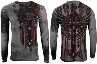 Мужская футболка с длинным рукавом Xtreme Couture By Affliction Liberty Crusade S–4XL - Изображение 1 из 4