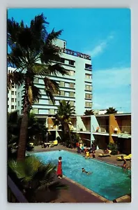 Long Beach CA-California Lafayette Hotel & Lanais cartolina ricordo d'epoca - Foto 1 di 2