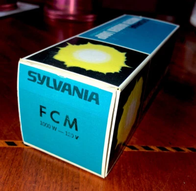 Кварцевая вольфрамовая галогенная лампа FCM Sylvania 1000 Вт 120 В 3200K 28000 лм новая из старых запасов - Изображение 1 из 4