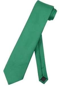 Vesuvio Napoli NeckTie Solid EXTRA LONG Color Men's XL Neck Tie 63 In. Tall Size - Picture 1 of 58