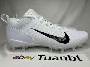 BRAND NEW Nike Alpha Menace Pro 2 Low White/Black Football Cleats CV6477-100 - Picture 1 of 5