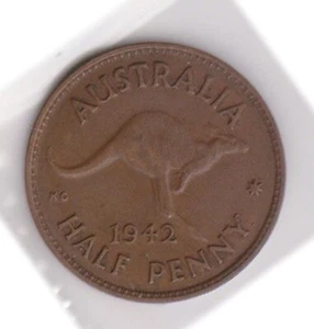 (H51-25) 1942 Australia v1/2d coin (Y)  - Bild 1 von 1