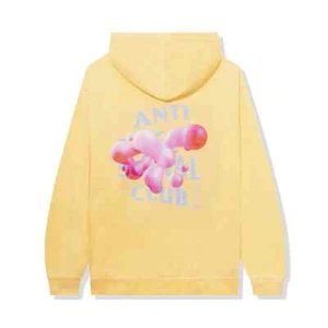 DS FW22 Anti social social Club Don't touch yellow Hoodie XXL logo ASSC TS DS - Picture 1 of 5