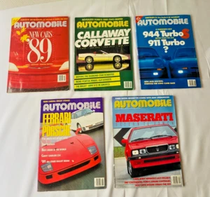 Vintage Automobile Magazine 1988 lot of 5 Corvette Maserati Ferrari Porsche Cars - Bild 1 von 4