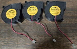 3PCs Nidec GAMMA26 D05F-24PH 17 24V DC .10A 2*16M3 Blower Fans Lot - Picture 1 of 4