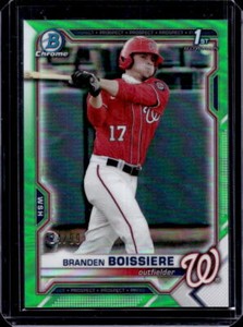2021 Bowman Chrome Draft Branden Boissiere Green Refractor Prospect #24/99