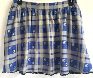 Hot Topic Harry Potter HP Ravenclaw Blue Gray Plaid Skirt Pockets Size XL - Picture 1 of 3