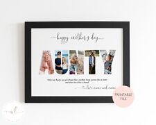 Printable Personalised Aunty Photo Collage Print, Mother's Day Gift, Word Art