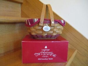 Longaberger Gumdrop Basket Set Red Tree Trimming 2004 *shipping included!*