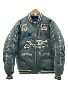 BAPE A Bathing Ape Racing Down Jacket XL Nylon Green 001Hjf801007X #EH AIA - Picture 1 of 7