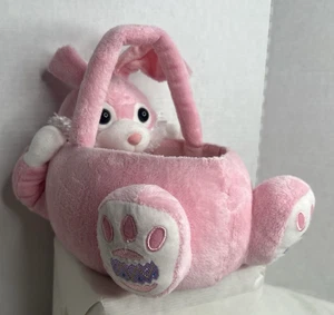 Supree Creations Pink Easter Bunny Rabbit Basket Eggs Plush Stuffed Animal (C1) - Picture 1 of 8