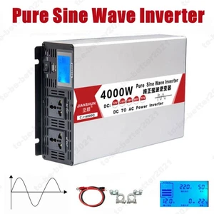 4000W 48V a 220V 230V Sinusoidale Puro Convertitore di Tensione Inverter Display LCD - Foto 1 di 10