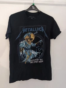 Metallica Their Money Tips Her Scales Again T-Shirt Black Medium Retro Official - Picture 1 of 4