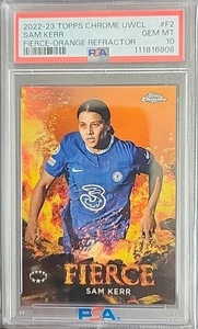 Sam Kerr 2022-23 Topps Chrome Women's Fierce Orange #F-2 Chelsea #06/25 PSA 10 - Picture 1 of 2