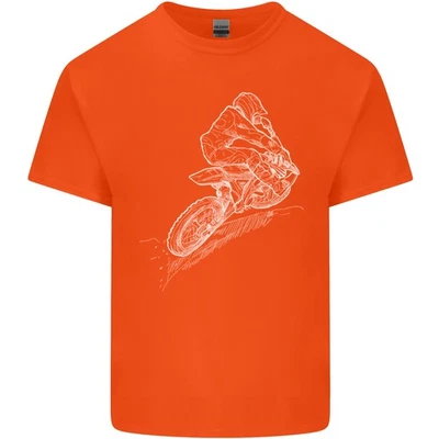 Motocross Rider Drawing Dirt Bike MotoX Kids T-Shirt Childrens - Image 1 of 4