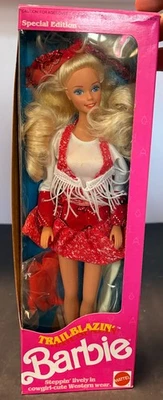 1991 Mattel #2783 Boneca Barbie Trailblazin' Western Red Outfit NRFB - Imagem 1 de 4