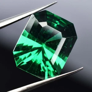 Natural Green Garnet Amazing Emerald Cut 10.11 Ct CERTIFIED Loose Gemstone - Picture 1 of 8