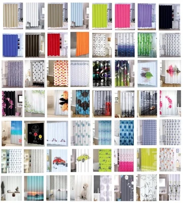 MSV Duschvorhang 180x200cm Anti Schimmel Textil Badewannenvorhang Wannenvorhang - Bild 1 von 4