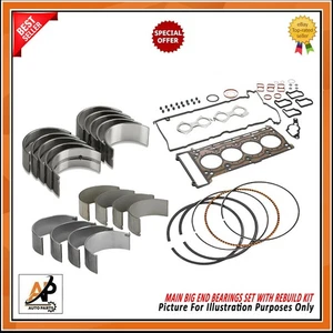 FOR MERCEDES-BENZ M271 MAIN BIG END BEARINGS SET &REBUILD KIT 1.8 PETROL C CLASS - Picture 1 of 3