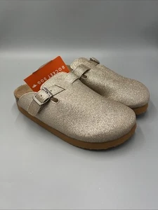 Rocket Dog Abel Plus Clogs Gold Glenn Glitter Slip On Sandals Big Kids Sz 4 M - Picture 1 of 7