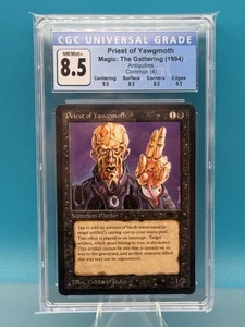 MTG Priest of Yawgmoth Antiquities Common CGC 8.5 - Picture 1 of 2