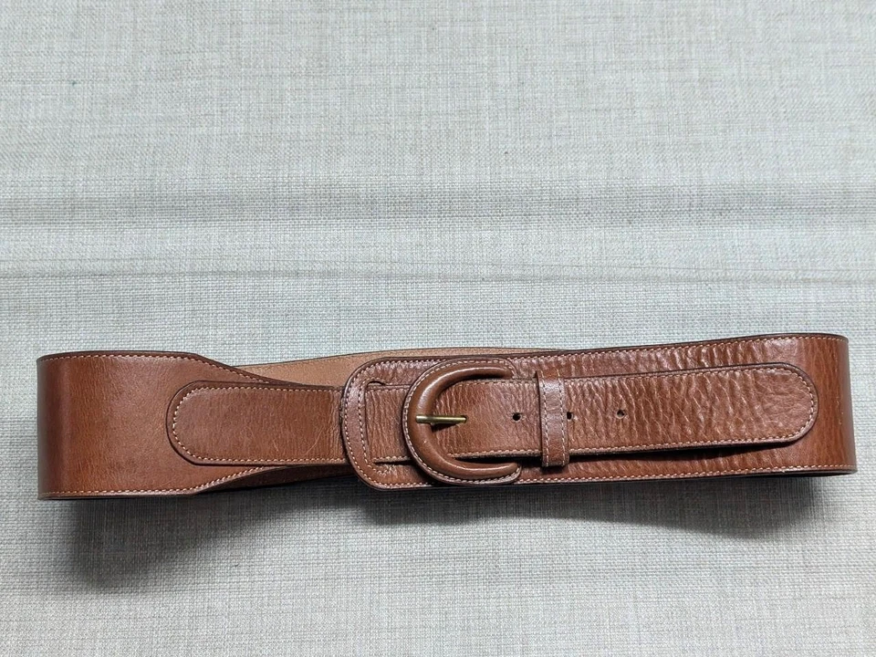 Cinturón corsé vintage Ralph Lauren 34 marrón AMPLIO cuero de vaca RLL argentina Foto 1 de 4