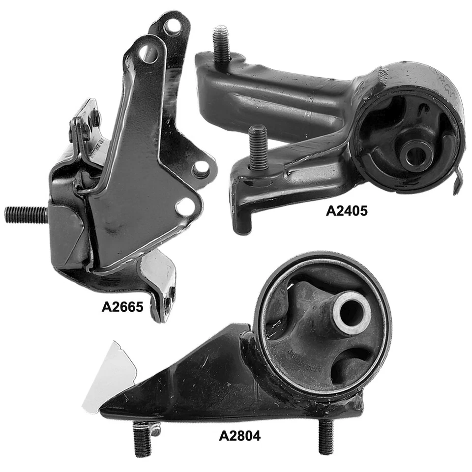  Juego de 3 soportes de motor y transmisión, se adapta a Mercury Topaz, Ford Tempo; 3,0 L MT Foto 1 de 4