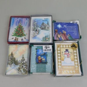 Lot 6 Boxes 81 Total Vintage 90s Christmas Cards & Envelopes #1463 - Picture 1 of 13