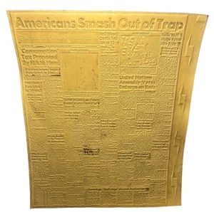 Korean War: AMERICANS SMASH OUT OF TRAP -1951 Historical Newspaper Print Flong - Picture 1 of 15