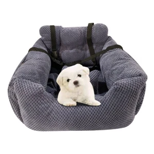 FOUR SEASONS Pet Dog Cat Bed Car Seat Carrier Booster Auto Travel Safety (NAVY) - Picture 1 of 7