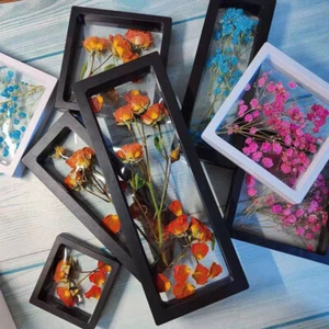 3D Floating Frame Shadow Box Jewelry Display DIY Dried Flower Picture Frame Case - Picture 1 of 31
