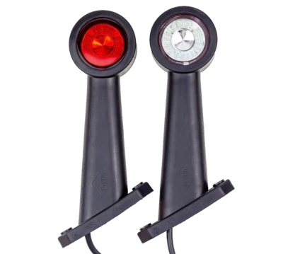 2 x Begrenzungsleuchten Rot/Weiß LED Umrissleuchten 12V/24V PKW LKW ANHÄNGER - Bild 1 von 4