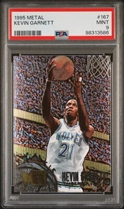 1995-96 Fleer Metal Kevin Garnett RC Rookie PSA 9 MINT Timberwolves HOF - Picture 1 of 3