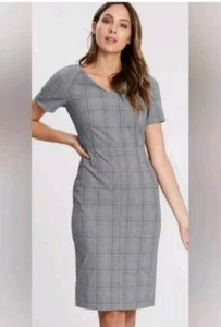 Vestido Vaina Banana RepublicSS Cuadros Doble V Talla 2 - Imagen 1 de 8