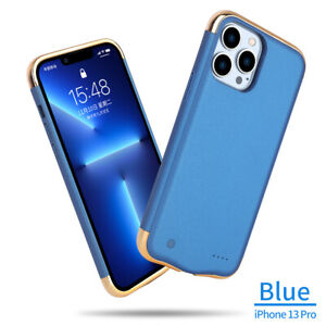 Electroplating External Battery Power Bank Charger Case For iPhone 13 Pro Max