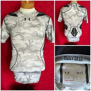 Camouflage Under Armour Padded Compression Shirt Size Small Football Army Of 11 - Picture 1 of 18