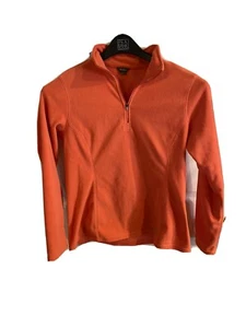 Women’s Eddie Bauer Fleece Jacket, Medium, Coral, 1/4 Zip - Picture 1 of 10