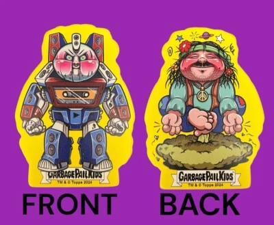 Garbage Pail Kids Get a Grip Dead Woodz Figure - Roy Bot & Hippie Skippy YELLOW - Image 1 of 4