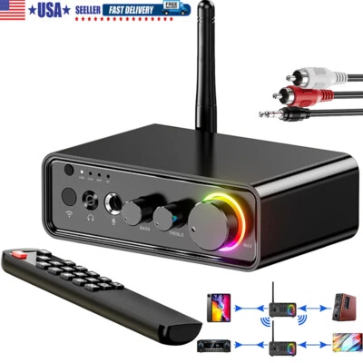 Bluetooth 5.3 Transmitter Receiver TV Home Stereo Audio Adapter 3.5mm AUX RCA - Image 1 of 4