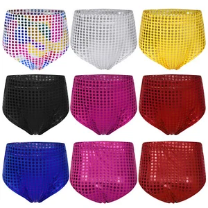 Kids Girls Underwear Cheerleading Metallic Dots Workout Dancewear Stretch Yoga - Picture 1 of 50