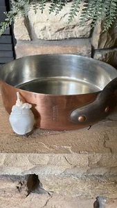 10” Dehillerin Stamped French Heavy Copper Sauté Pan With Fresh Tin - Picture 1 of 21